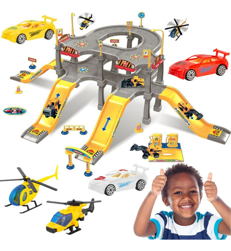 Pista Carrinho Infantil Speedster Helicóptero Presente Natal